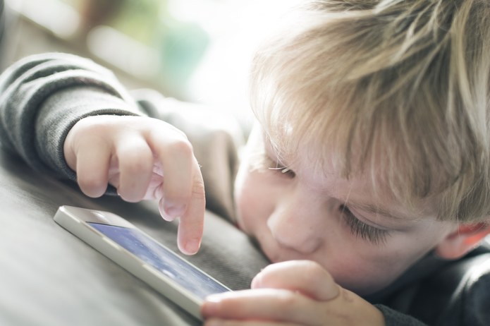 High Quality Kid Playing On A Phone Blank Meme Template