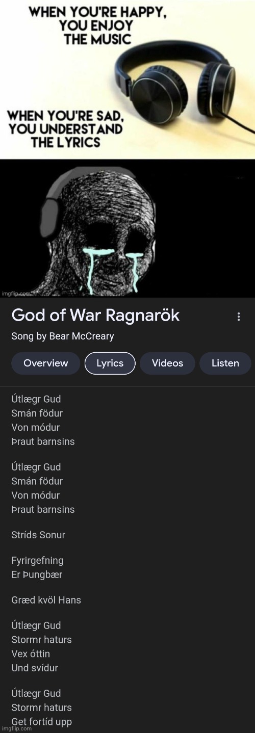 image tagged in when your sad you understand the lyrics | made w/ Imgflip meme maker