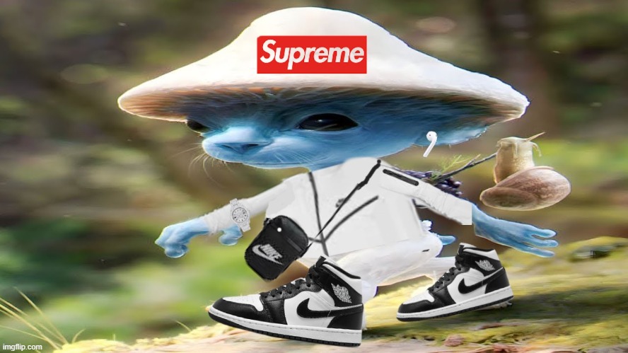 Drip smurf cat | image tagged in drip smurf cat | made w/ Imgflip meme maker