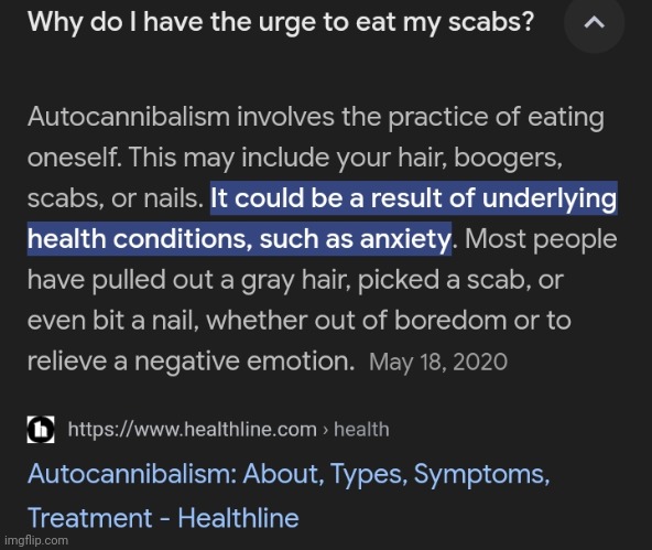 There's 3 reasons I do it. 1. Perfect my nails. 2. Dispose of said leftover scraps from nails. 3. Yum | made w/ Imgflip meme maker