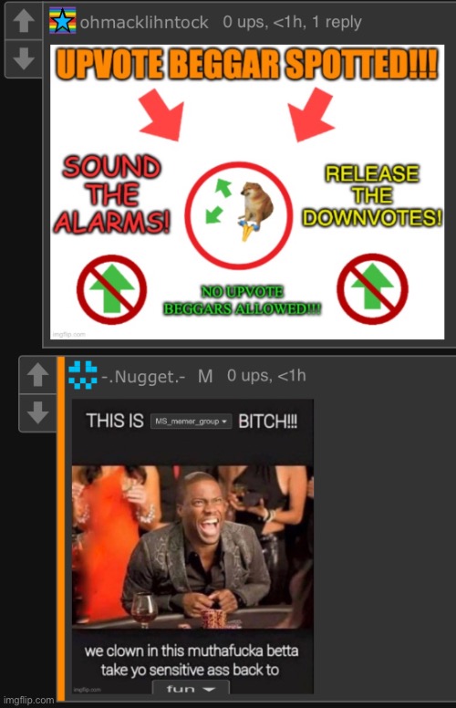 msmg users posting their responses to comments they don’t like (they need their 30 seconds of imgflip clout) | made w/ Imgflip meme maker