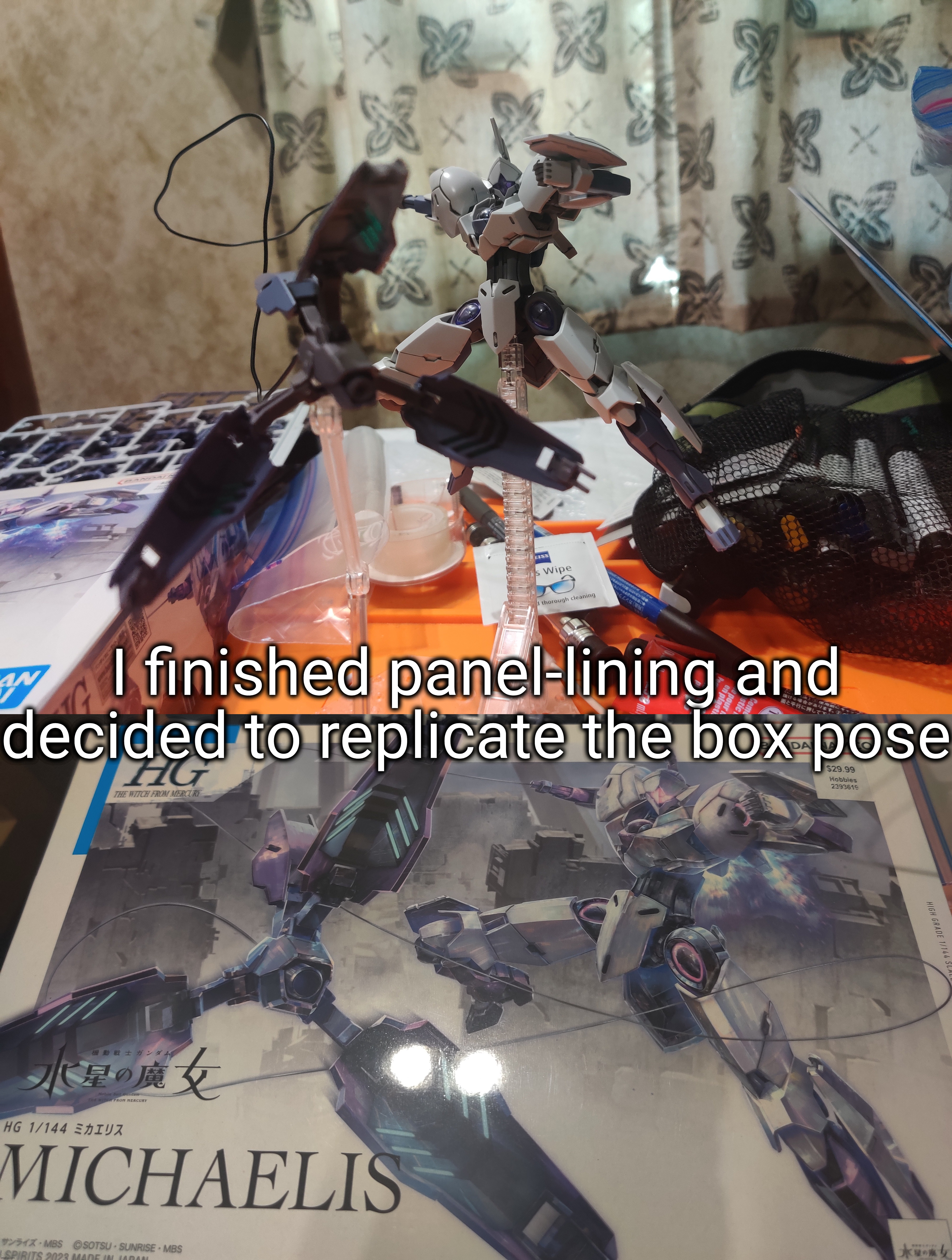 Hg Michaelis | I finished panel-lining and decided to replicate the box pose | made w/ Imgflip meme maker