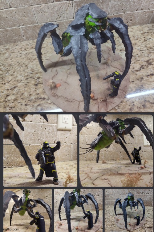 i finished making my bile titan diorama | made w/ Imgflip meme maker