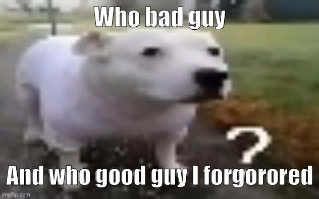 huh | Who bad guy; And who good guy I forgorored | image tagged in huh | made w/ Imgflip meme maker