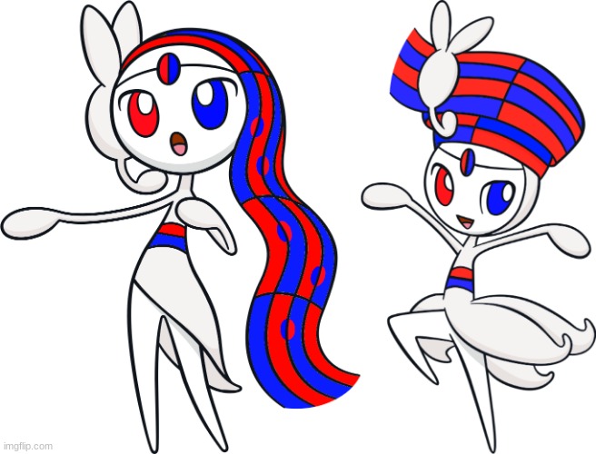 Meloetta with 4th of July colors | made w/ Imgflip meme maker
