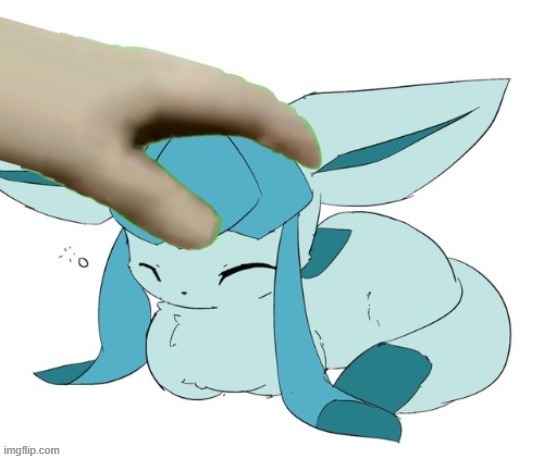 more pats for the fluffy ice | image tagged in pat the glaceon | made w/ Imgflip meme maker