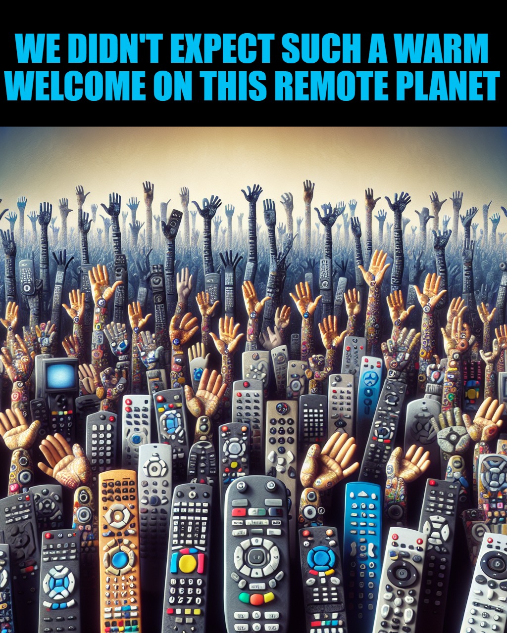 Somewhere on a remote planet | WE DIDN'T EXPECT SUCH A WARM WELCOME ON THIS REMOTE PLANET | image tagged in remote planet,kewlew | made w/ Imgflip meme maker