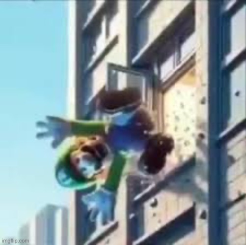 Ai Luigi gets thrown | image tagged in ai luigi gets thrown | made w/ Imgflip meme maker