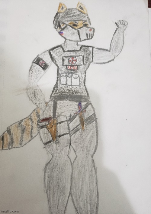 My shit drawing of my new Fursona, her name is Alice, she is a Racoon, For those who don't know that logo, it's the Umbrella Co. | image tagged in resident evil,furry,the furry fandom,fursona,umbrella corporation,no extraction | made w/ Imgflip meme maker