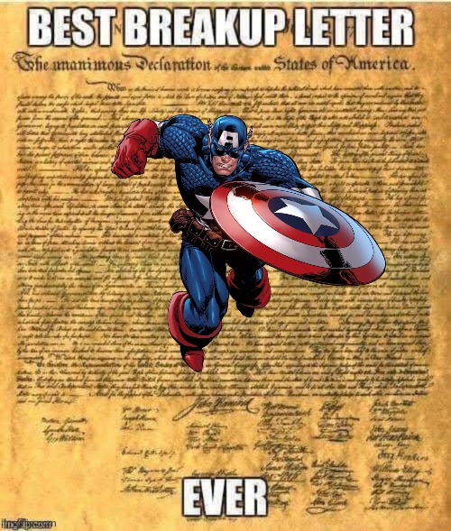 Independence day constitution | image tagged in captain america | made w/ Imgflip meme maker