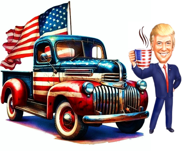 Cartoon Trump - good morning patriots Blank Meme Template