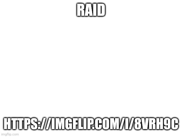RAID; HTTPS://IMGFLIP.COM/I/8VRH9C | made w/ Imgflip meme maker