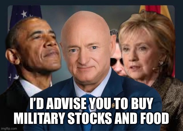 Team democrats | I’D ADVISE YOU TO BUY MILITARY STOCKS AND FOOD | image tagged in democrats and the handlers,military,memes,gifs | made w/ Imgflip meme maker
