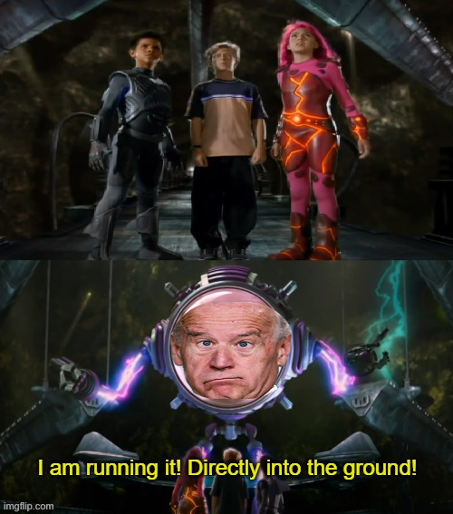 Using The Power of The Party | image tagged in i am running it directly into the ground,political meme,politics,funny memes,funny | made w/ Imgflip meme maker