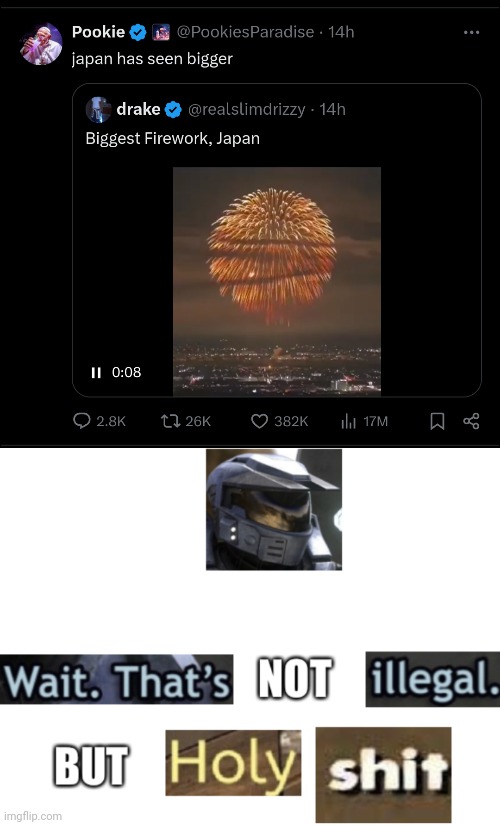 image tagged in wait thats not illegal but holy shit hd,japan,colorful fireworks | made w/ Imgflip meme maker