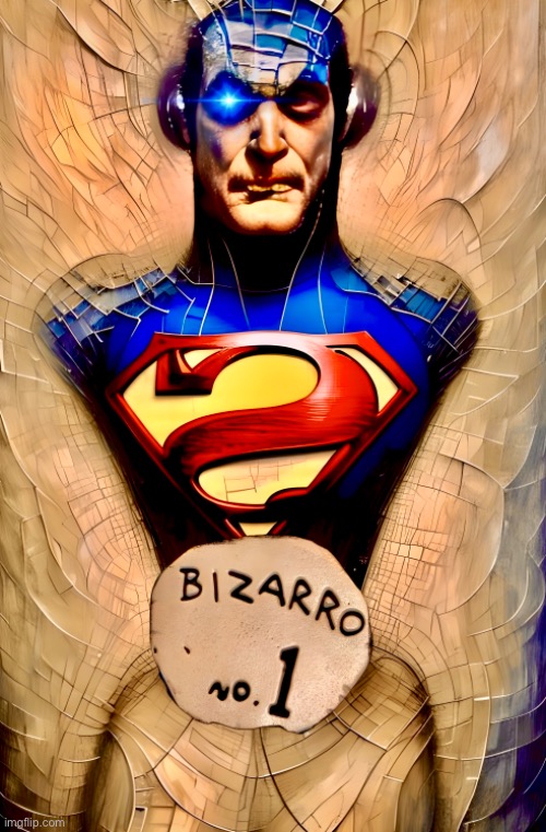 Bizarro Bust | image tagged in superman,bizarro,memes,villain,surreal | made w/ Imgflip meme maker
