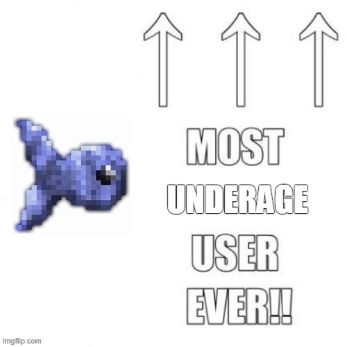 image tagged in most underage user ever | made w/ Imgflip meme maker