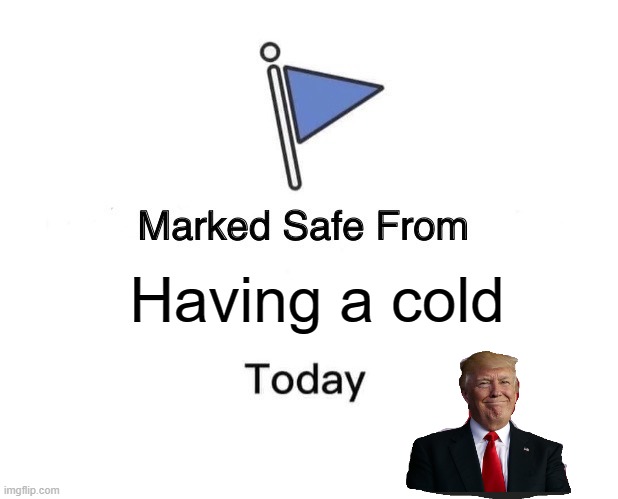 Marked Safe From | Having a cold | image tagged in memes,marked safe from | made w/ Imgflip meme maker