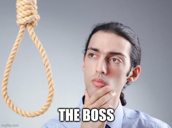 noose | THE BOSS | image tagged in noose | made w/ Imgflip meme maker