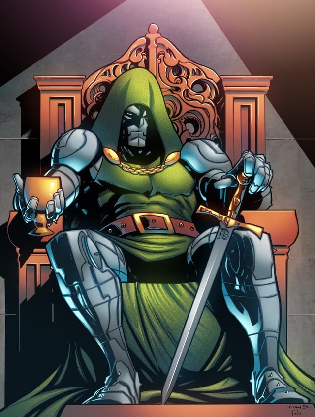 High Quality Dr doom sitting Blank Meme Template