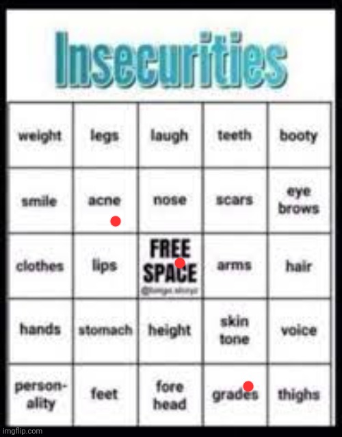 About it except I wanna be flatter | image tagged in insecurities bingo | made w/ Imgflip meme maker