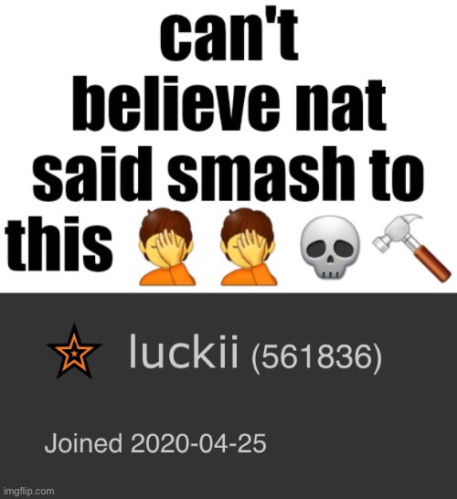 image tagged in can't believe nat said smash to this | made w/ Imgflip meme maker