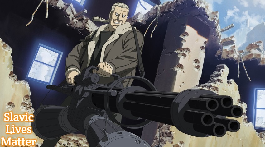 Ghost in the Shell Batou with Gatling Gun | Slavic Lives Matter | image tagged in ghost in the shell batou with gatling gun,slavic | made w/ Imgflip meme maker