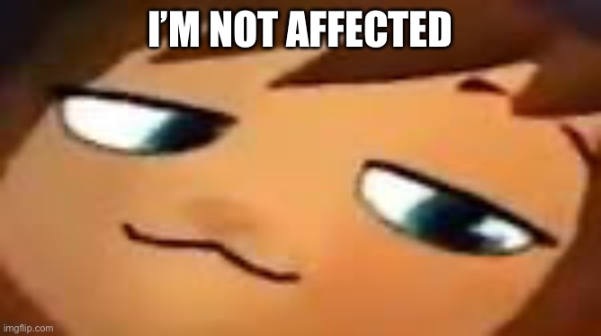 smug hat kid.mp4 | I’M NOT AFFECTED | image tagged in smug hat kid mp4 | made w/ Imgflip meme maker