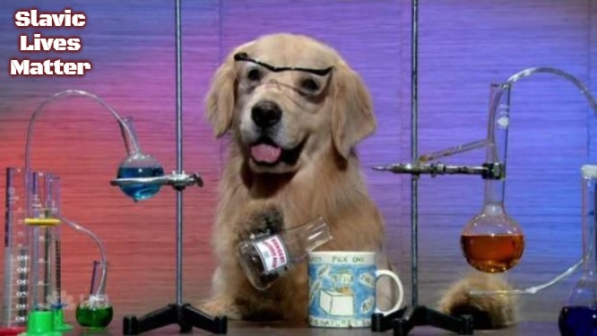 Chemistry Dog | Slavic Lives Matter | image tagged in chemistry dog,slavic | made w/ Imgflip meme maker