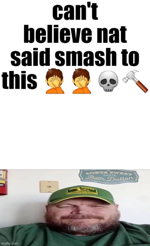 Can’t believe nat said smash to this | image tagged in can t believe nat said smash to this | made w/ Imgflip meme maker