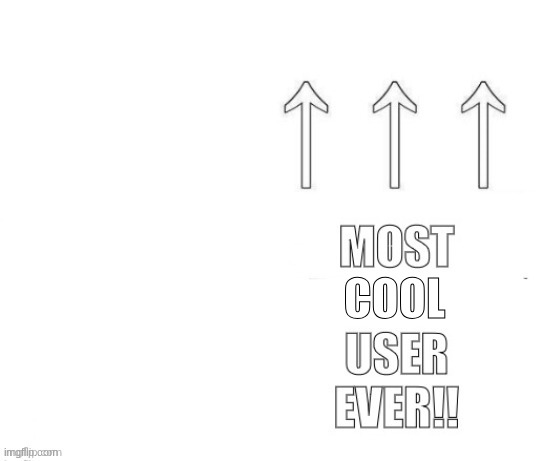 The most user ever | COOL | image tagged in the most user ever | made w/ Imgflip meme maker