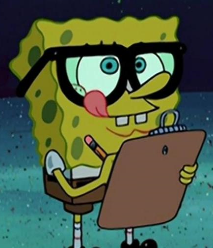 spongebob taking notes Blank Meme Template