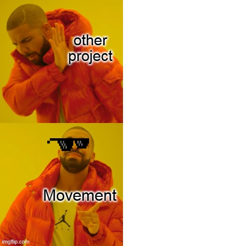 Drake Hotline Bling | other project; Movement | image tagged in memes,drake hotline bling | made w/ Imgflip meme maker