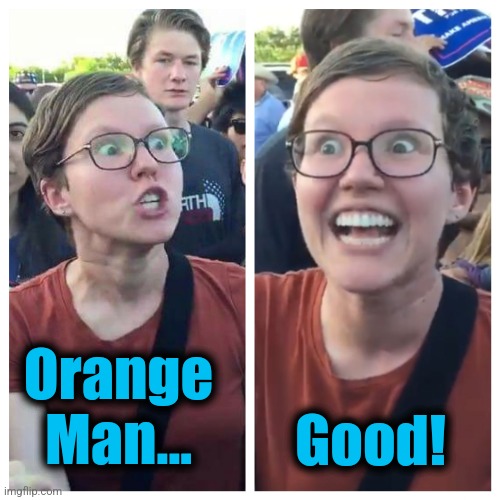 Social Justice Warrior Hypocrisy | Orange
Man... Good! | image tagged in social justice warrior hypocrisy | made w/ Imgflip meme maker