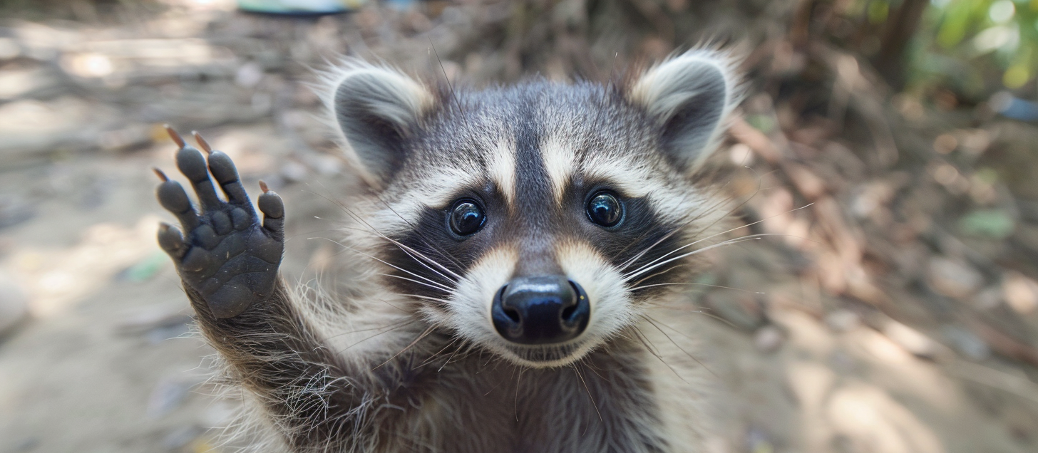 High Quality Hi. Baby raccoon Blank Meme Template