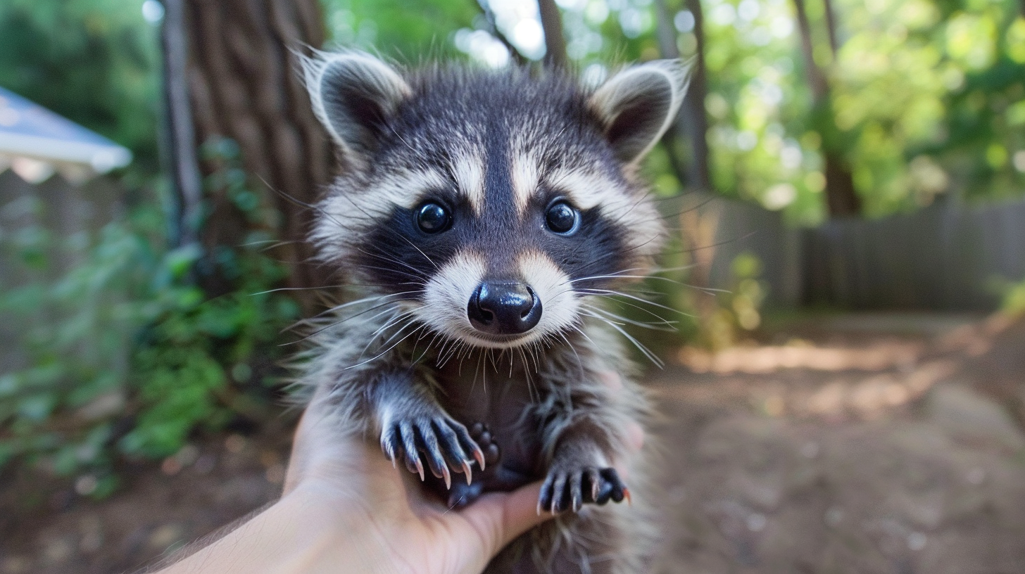Send this baby raccoon Blank Meme Template