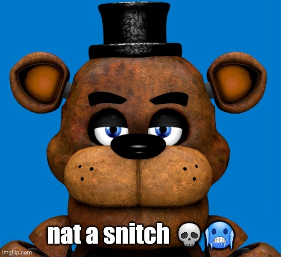 Freddy is very disappointed in you | nat a snitch 💀🥶 | image tagged in freddy is very disappointed in you | made w/ Imgflip meme maker