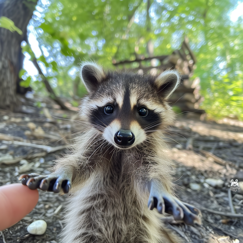 Baby raccoon Blank Meme Template