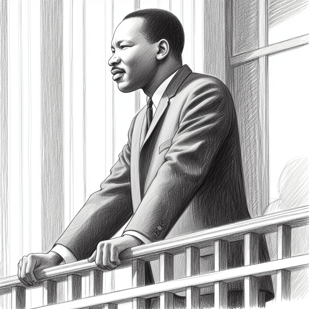 High Quality Martin Luther King in a balcony Blank Meme Template