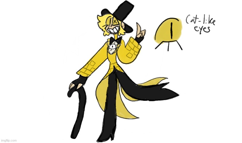 Bill Cipher's Human Form! | image tagged in bill cipher,art,gravity falls | made w/ Imgflip meme maker
