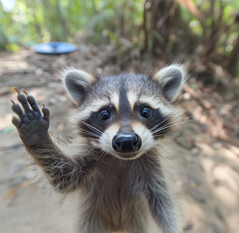 High Quality Baby raccoon hi Blank Meme Template