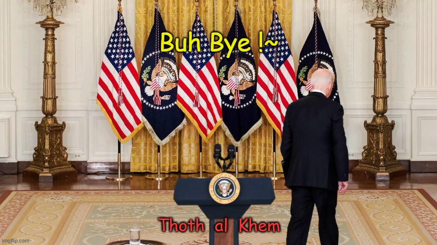 BYE BYE JOE BIDEN | Buh Bye !~; Thoth  al  Khem | image tagged in loser,traitor,sick in te ead,parkinson joe,dementia biden,joe biden quits | made w/ Imgflip meme maker