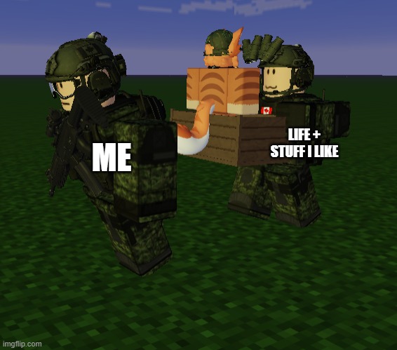 Life Status? | LIFE + STUFF I LIKE; ME | image tagged in roblox | made w/ Imgflip meme maker