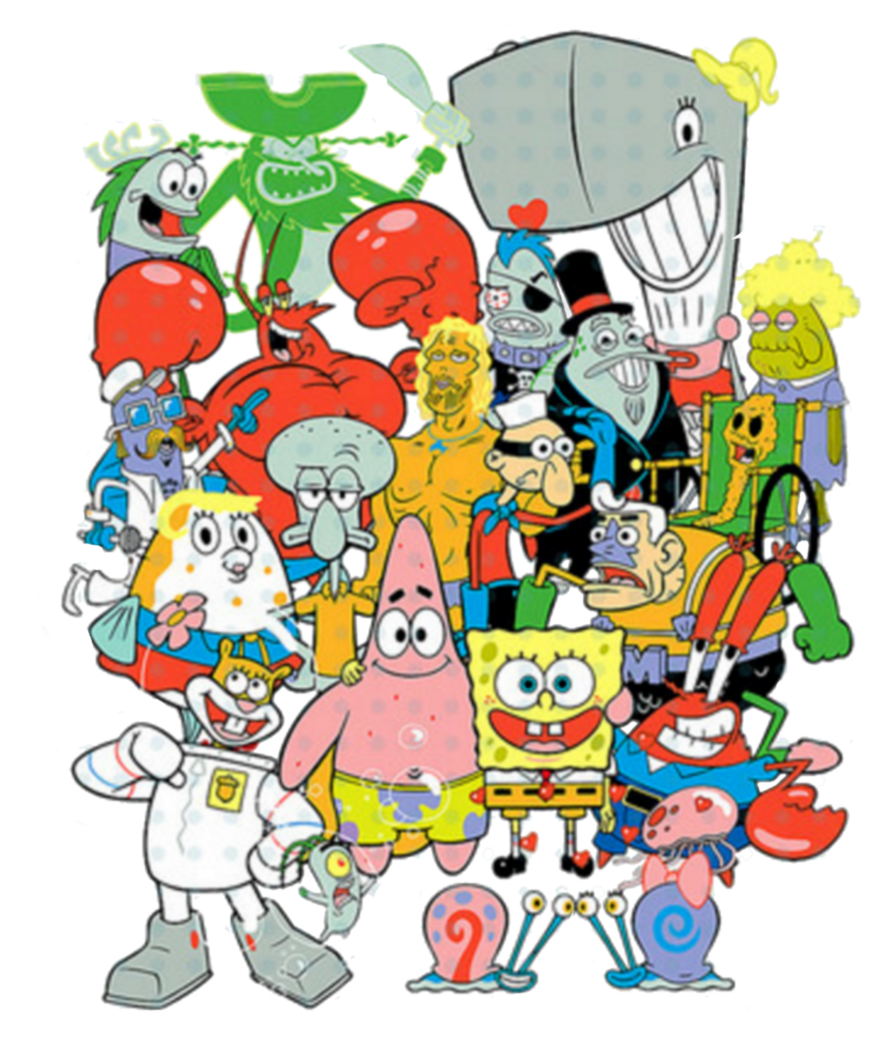 High Quality Personajes Bob esponja personajes Squarepants bob cast Blank Meme Template