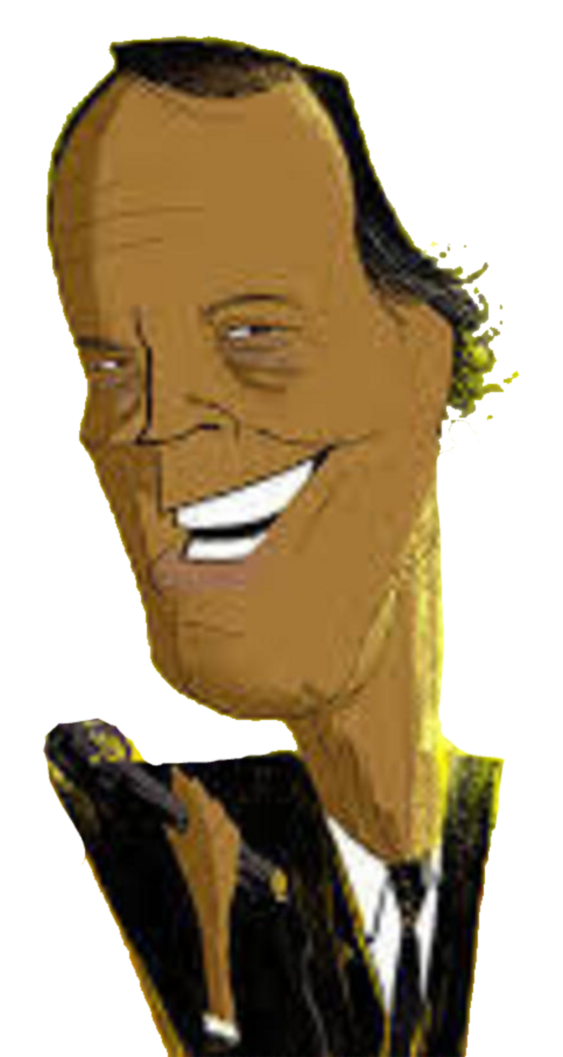 Julio Iglesias caricatura animado cartoon Blank Meme Template