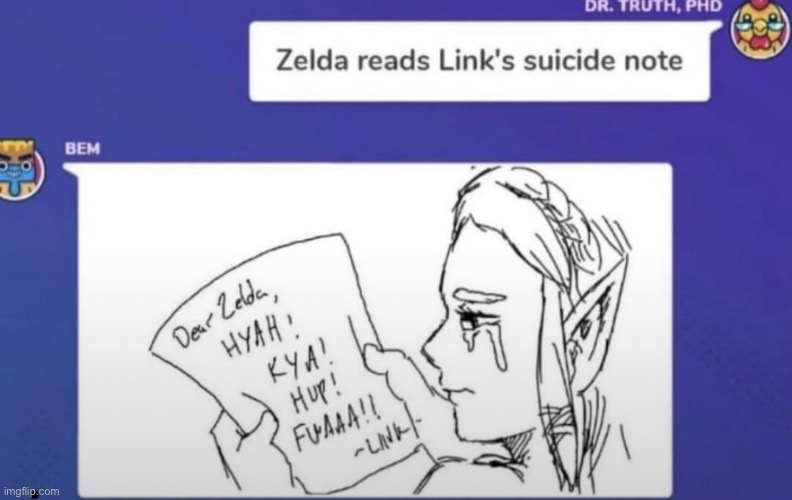 Spam F in the chat for Link | image tagged in e | made w/ Imgflip meme maker