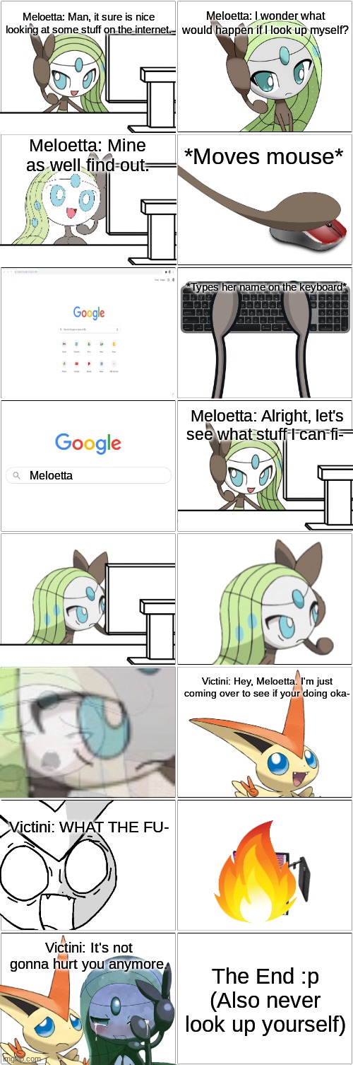 Meloetta looks herself up.mp3 | image tagged in comic | made w/ Imgflip meme maker