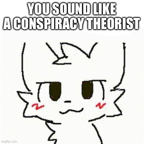 boykisser | YOU SOUND LIKE A CONSPIRACY THEORIST | image tagged in boykisser | made w/ Imgflip meme maker