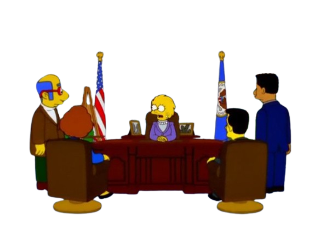 President Lisa Simpson Desk Blank Meme Template