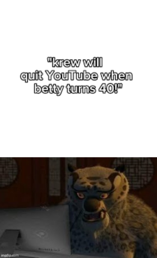 They quit when rainbow is 40. | image tagged in tai lung at the computer | made w/ Imgflip meme maker